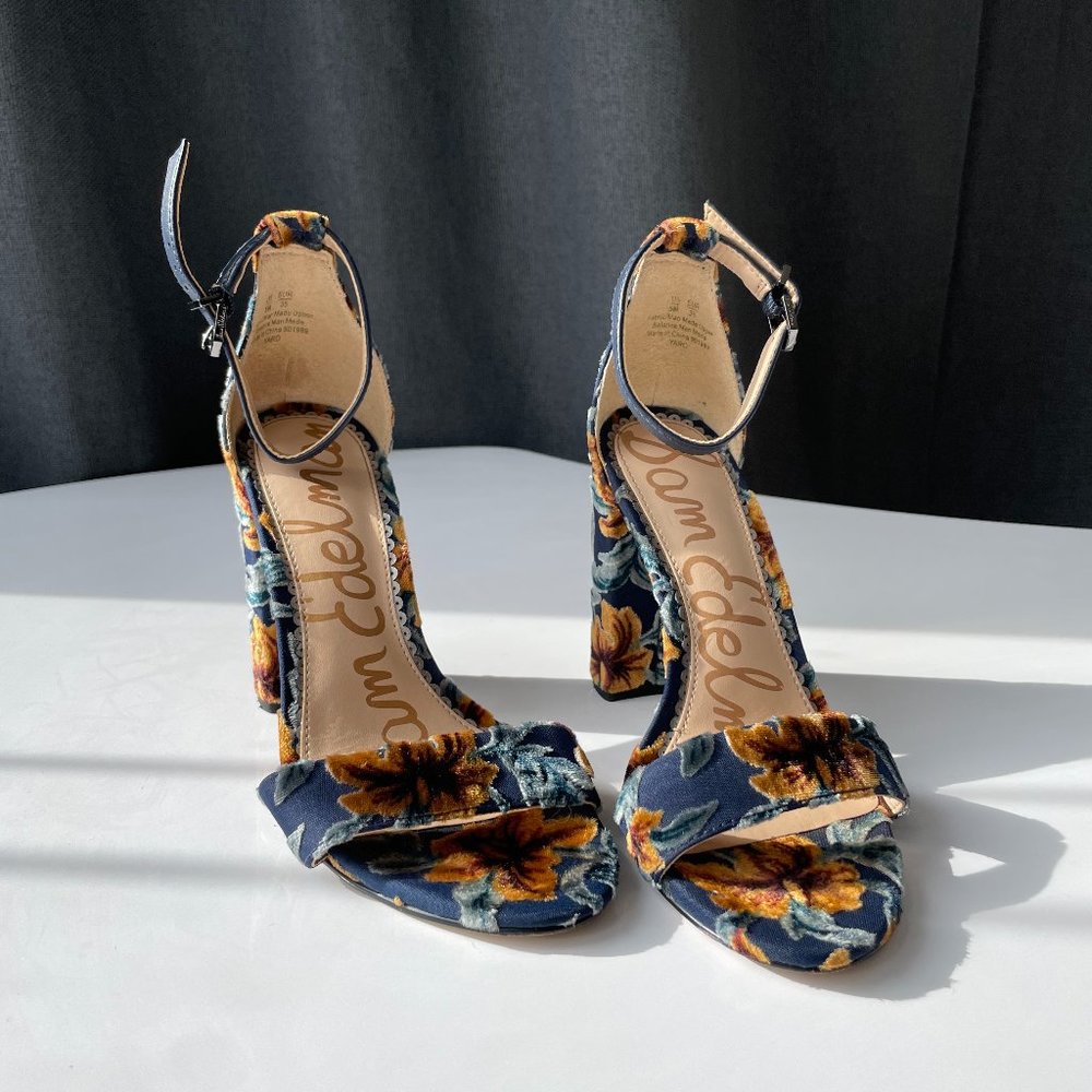 Sam Edelman Floral High Heels - Size 5